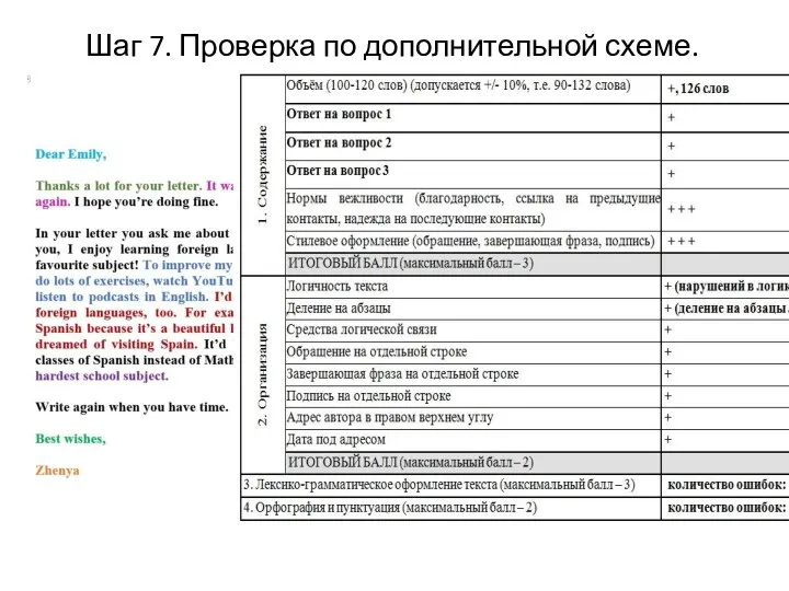 Шаг 7. Проверка по дополнительной схеме.