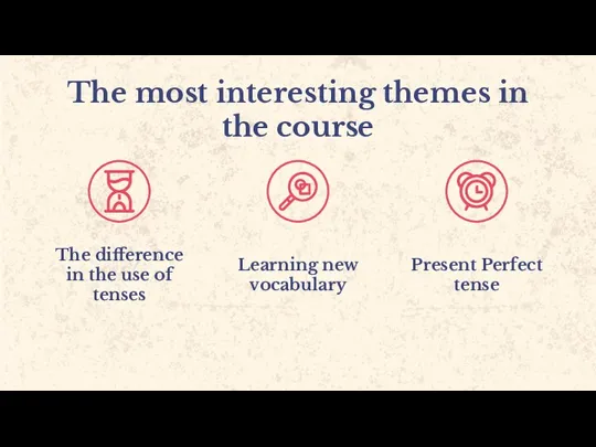 The most interesting themes in the course The difference in the use