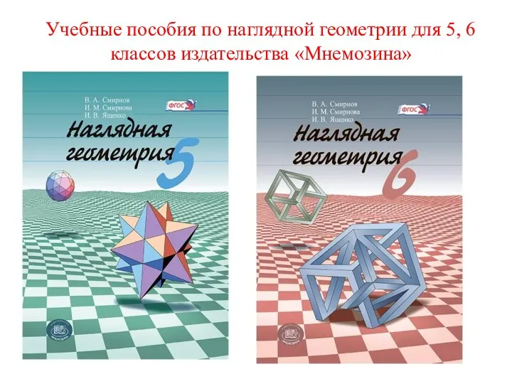 Учебные пособия по наглядной геометрии для 5, 6 классов издательства «Мнемозина»