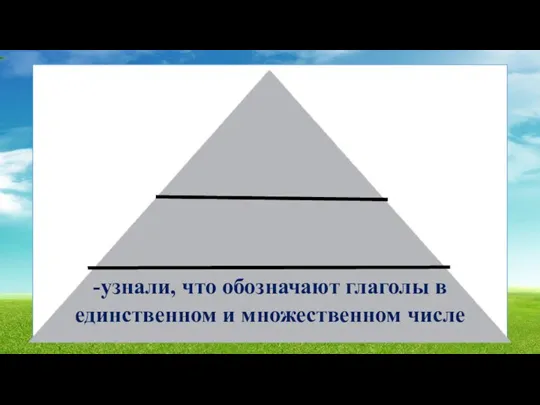 -узнали, что обозначают глаголы в единственном и множественном числе