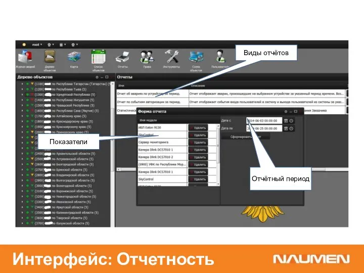 Интерфейс: Отчетность