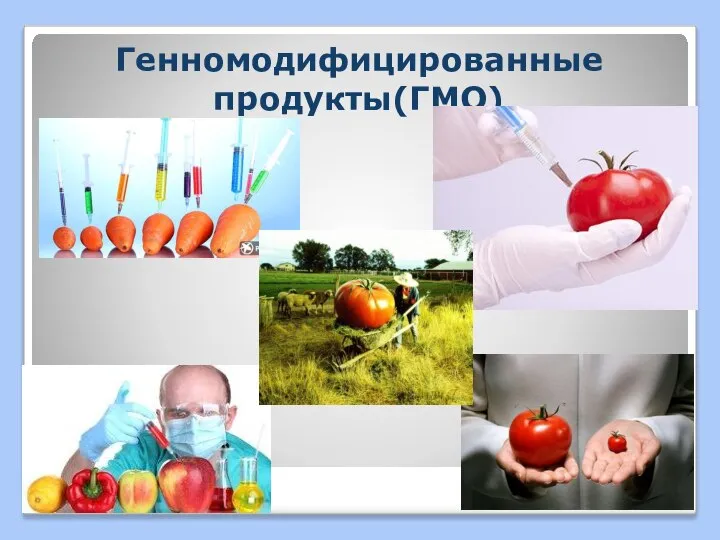 Генномодифицированные продукты(ГМО)
