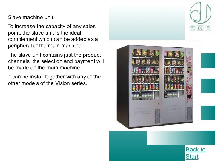 Slave machine unit. To increase the capacity of any sales point, the