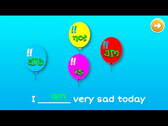 I ______ very sad today am
