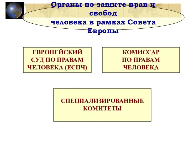 СПЕЦИАЛИЗИРОВАННЫЕ КОМИТЕТЫ Органы по защите прав и свобод человека в рамках Совета