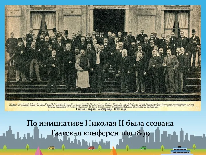 По инициативе Николая II была созвана Гаагская конференция 1899
