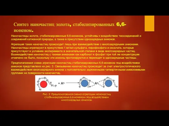 Синтез наночастиц золота, стабилизированных 6,6-ионеном. Наночастицы золота, стабилизированные 6,6-ионеном, устойчивы к воздействию