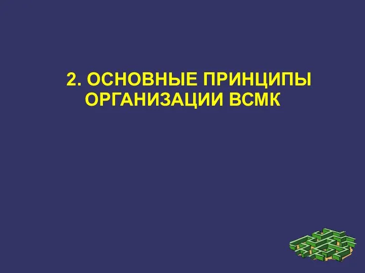 2. ОСНОВНЫЕ ПРИНЦИПЫ ОРГАНИЗАЦИИ ВСМК