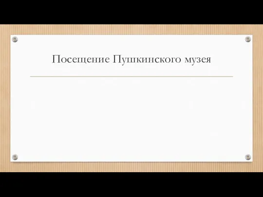 Посещение Пушкинского музея