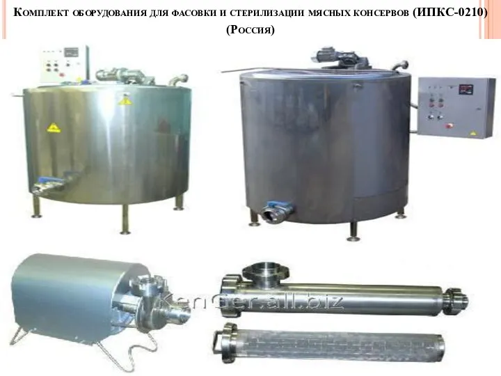 Комплект оборудования для фасовки и стерилизации мясных консервов (ИПКС-0210) (Россия)