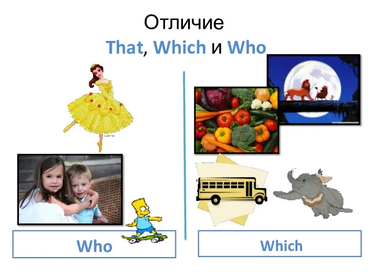 Отличие That, Which и Who Who Which