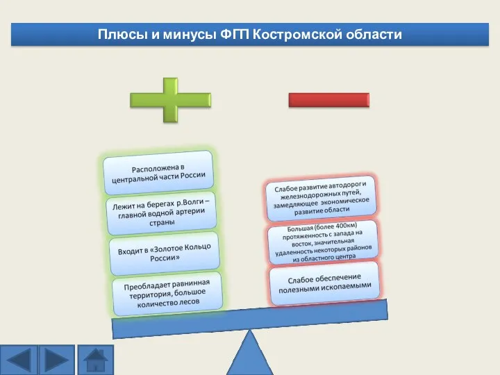 Плюсы и минусы ФГП Костромской области