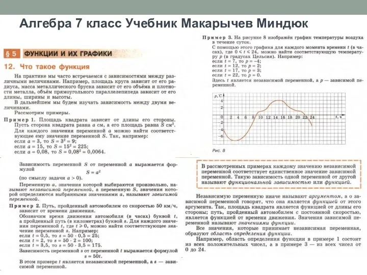 Алгебра 7 класс Учебник Макарычев Миндюк