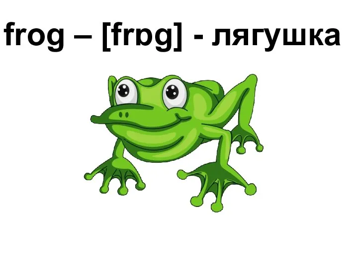 frog – [frɒɡ] - лягушка