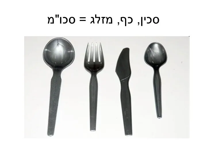 סכין, כף, מזלג = סכו"מ