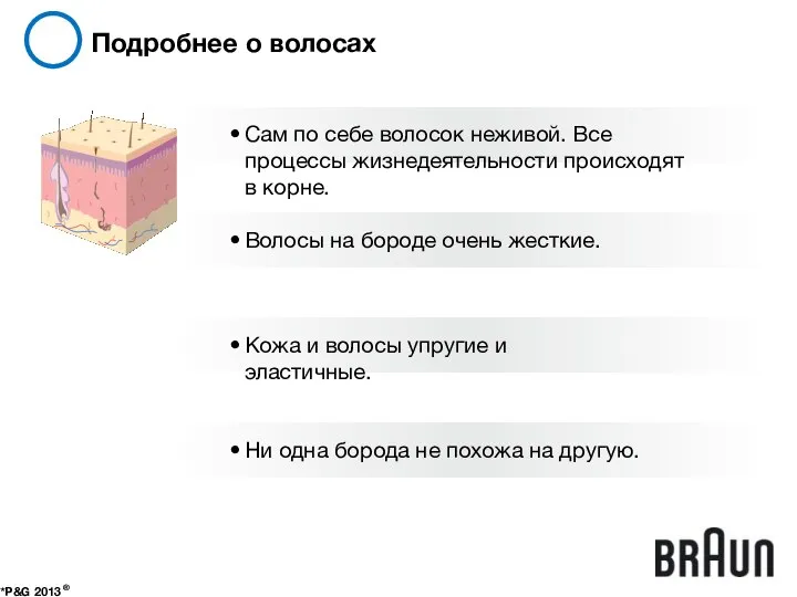 Подробнее о волосах *P&G 2013 ®