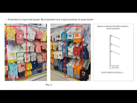 Комплекты короткий рукав. Выставляются в 3 кронштейна по вертикали. Рис.2