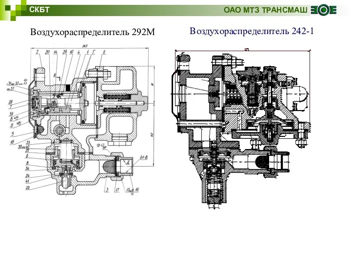 СКБТ ОАО МТЗ ТРАНСМАШ Воздухораспределитель 292М Воздухораспределитель 242-1