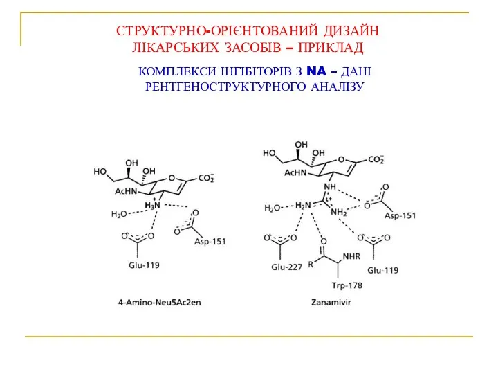 СТРУКТУРНО-ОРІЄНТОВАНИЙ ДИЗАЙН ЛІКАРСЬКИХ ЗАСОБІВ – ПРИКЛАД КОМПЛЕКСИ ІНГІБІТОРІВ З NA – ДАНІ РЕНТГЕНОСТРУКТУРНОГО АНАЛІЗУ