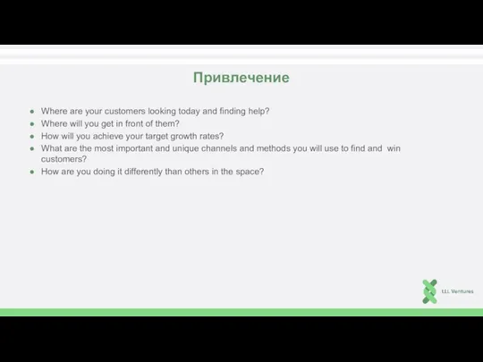 Привлечение Where are your customers looking today and ﬁnding help? Where will