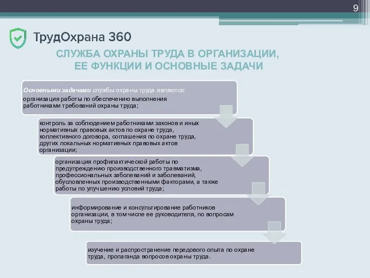 СЛУЖБА ОХРАНЫ ТРУДА В ОРГАНИЗАЦИИ, ЕЕ ФУНКЦИИ И ОСНОВНЫЕ ЗАДАЧИ