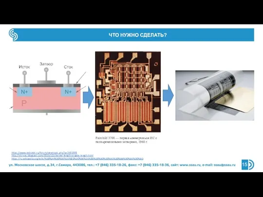 ЧТО НУЖНО СДЕЛАТЬ? http://vlsi-soc.blogspot.com/2015/12/channel-length-vs-gate-length.html Fairchild 3708 — первая коммерческая ИС с поликремниевыми