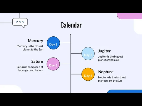 Calendar Mercury is the closest planet to the Sun Jupiter is the