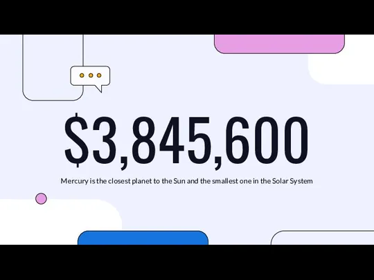 $3,845,600 Mercury is the closest planet to the Sun and the smallest