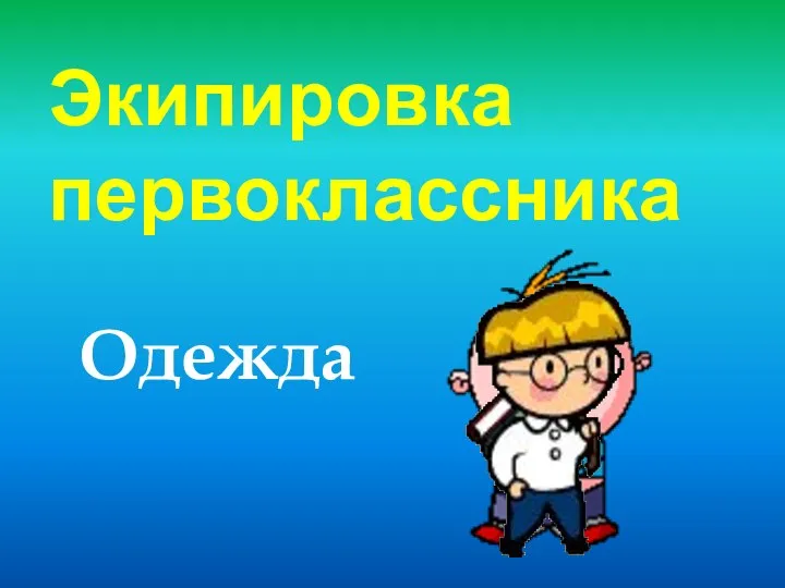 Экипировка первоклассника Одежда