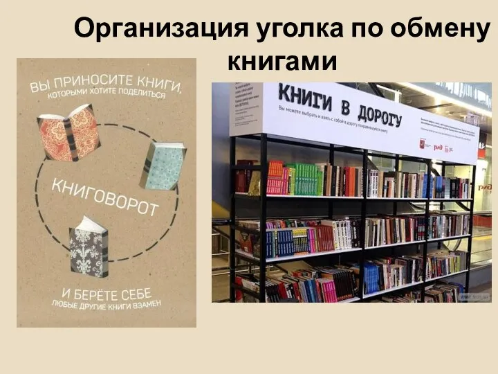 Организация уголка по обмену книгами