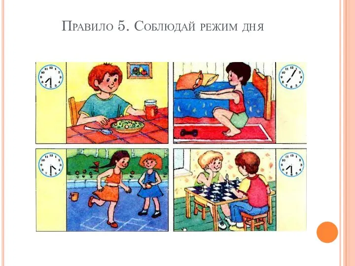 Правило 5. Соблюдай режим дня