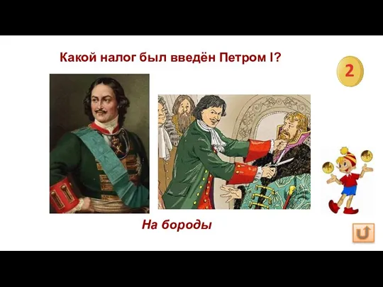 На бороды Какой налог был введён Петром I? 2