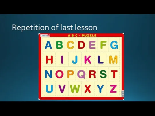 Repetition of last lesson