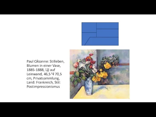 Paul Cйzanne: Stilleben, Blumen in einer Vase, 1885-1888, Цl auf Leinwand, 46,5