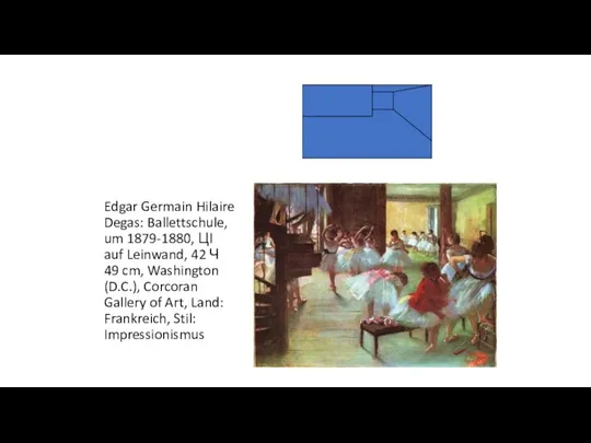 Edgar Germain Hilaire Degas: Ballettschule, um 1879-1880, Цl auf Leinwand, 42 Ч