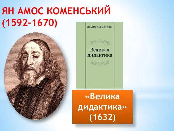 ЯН АМОС КОМЕНСЬКИЙ (1592-1670) «Велика дидактика» (1632)