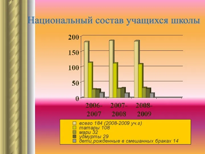 Национальный состав учащихся школы