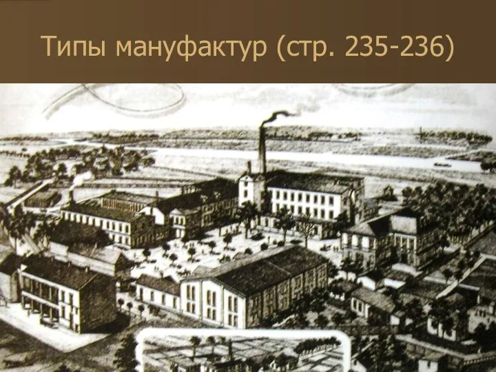 Типы мануфактур (стр. 235-236)