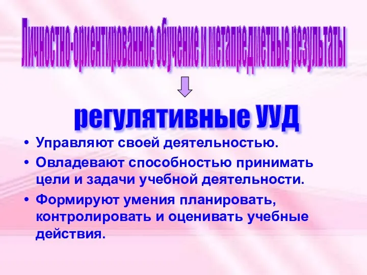 Управляют своей деятельностью. Овладевают способностью принимать цели и задачи учебной деятельности. Формируют