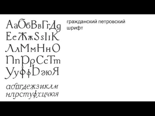 гражданский петровский шрифт