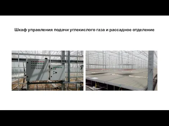 Шкаф управления подачи углекислого газа и рассадное отделение