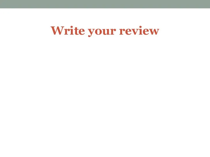 Write your review