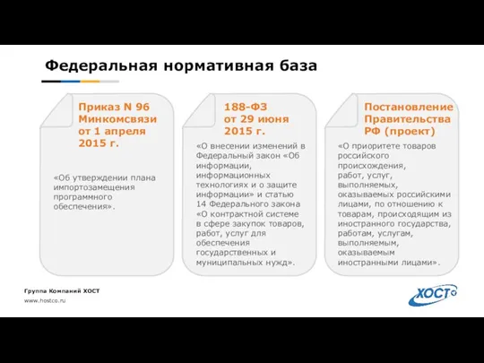 Федеральная нормативная база Приказ N 96 Минкомсвязи от 1 апреля 2015 г.