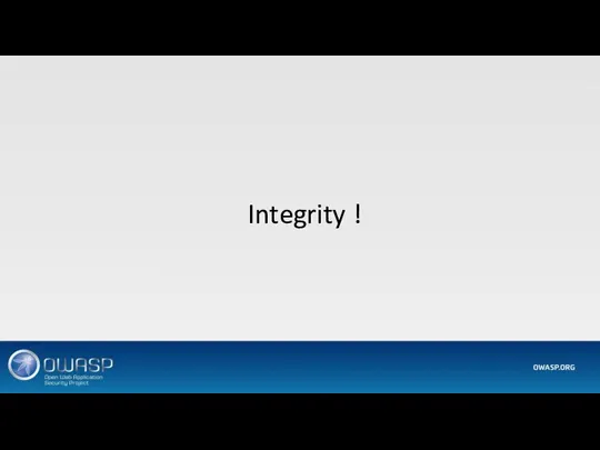 Integrity !