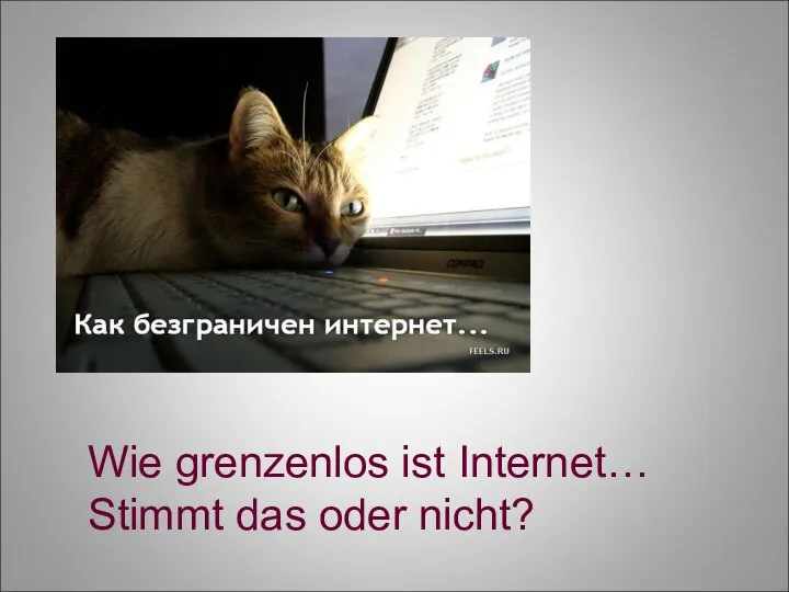 Wie grenzenlos ist Internet… Stimmt das oder nicht?