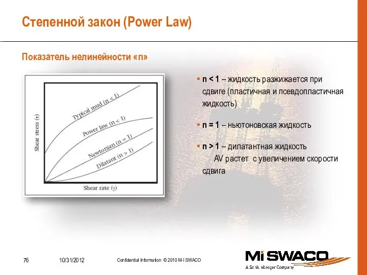 Степенной закон (Power Law) Показатель нелинейности «n» n n = 1 –