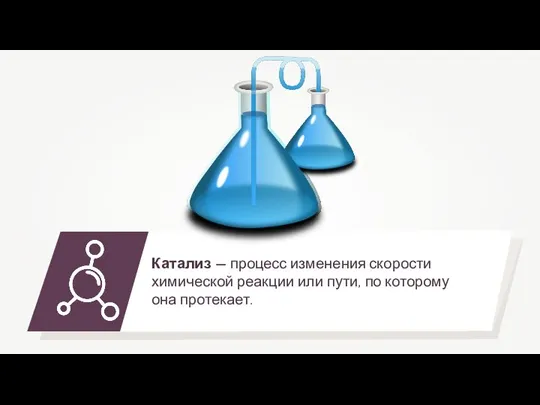 Катализ — процесс изменения скорости химической реакции или пути, по которому она протекает.