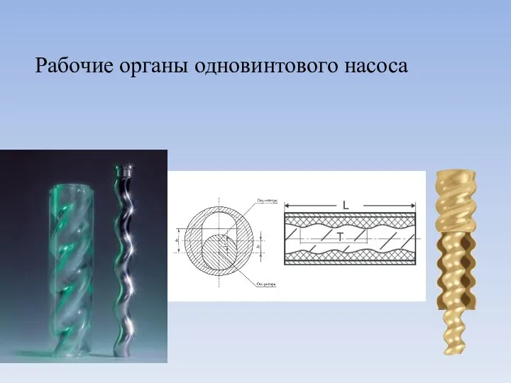 Рабочие органы одновинтового насоса