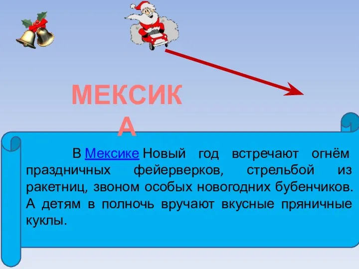 В Мексике Новый год встречают огнём праздничных фейерверков, стрельбой из ракетниц, звоном