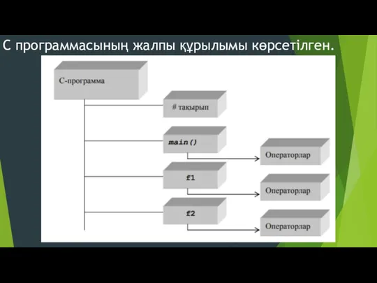 С программасының жалпы құрылымы көрсетілген.